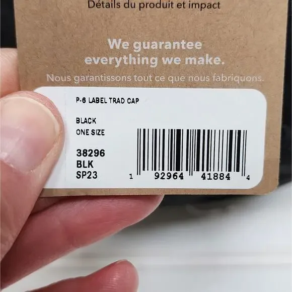 NWT Patagonia P-6 Label Trad Cap Hat Unisex Adult One-Size Black - Picture 8 of 8